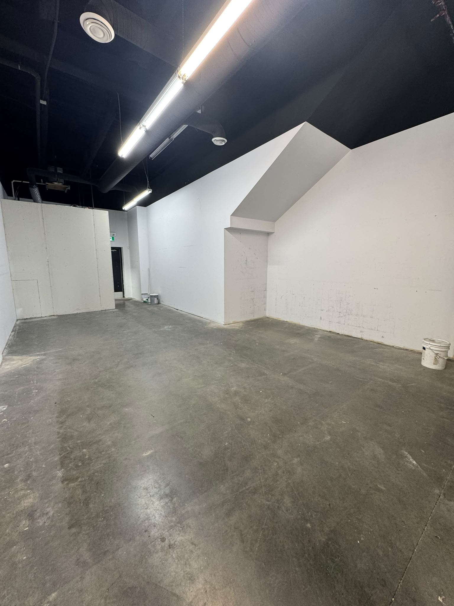 Rear room, painted with concrete floor